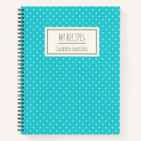 Niedlich Blue Polka Dots Personalisiert Kids Rezep