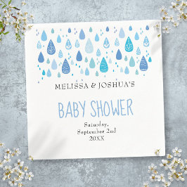 Niedlich Blue Raindrops Paare Kinderdusche Sprinkl Serviette