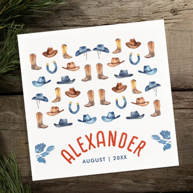 Niedlich Blue Red Rodeo Horse Cowboy Wasserfarbe N Serviette (Von Creator hochgeladen)