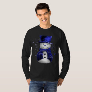 Niedlich Blue Snowman T-Shirt