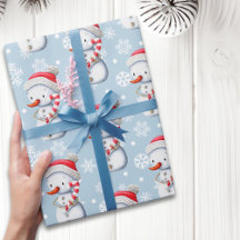Niedlich Blue Snowman Weihnachten