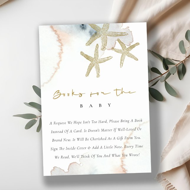 Niedlich Blue Starfish Duschdusche Baby Dusche Begleitkarte (Von Creator hochgeladen)