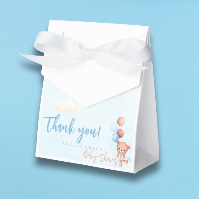 Niedlich Blue Teddy Bear Baby Dusche Geschenkschachtel (Von Creator hochgeladen)