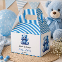 Niedlich Blue Teddy Bear Vintag Baby Boy Dusche