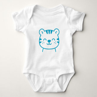 Niedlich Blue Tiger Baby Bodysuit Strampler