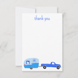 Niedlich Blue Truck & Trailer BABY SHOWER Custom Dankeskarte