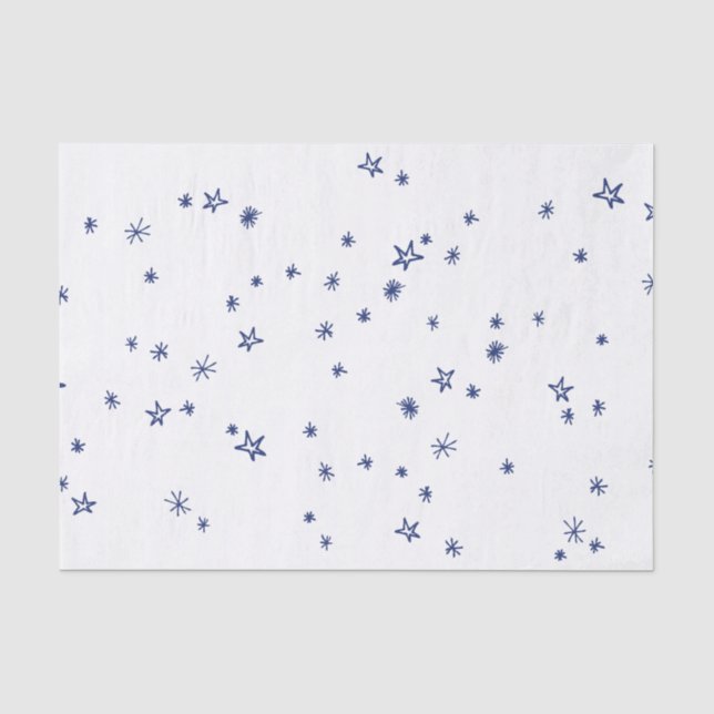 Niedlich Blue Twinkle Little Star Tissue Paper Seidenpapier (Vorderseite)