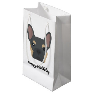 Niedlich Blue und Tan Französisch-Bulldog-Gesicht Kleine Geschenktüte