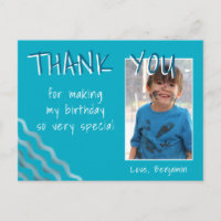 Niedlich Blue Waves Birthday Boy Foto Vielen Dank