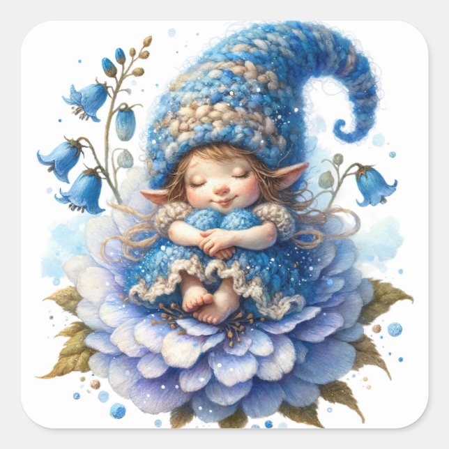 Niedlich Bluebell Fairy Stickers (Vorderseite)