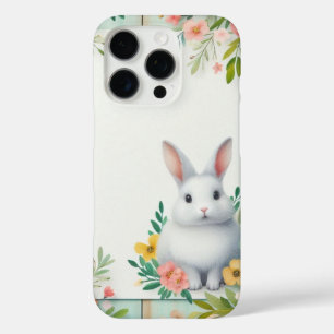 Niedlich, blumenfreudig Osterhase iPhone 16 Pro Hülle