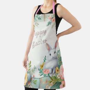 Niedlich, blumenfreudig Osterhase Schürze