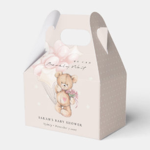 Niedlich Blush Bearly Wait Bear Balloon Babydusche Geschenkschachtel