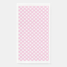 Niedlich Blush Pink Gingham Pattern Serviette