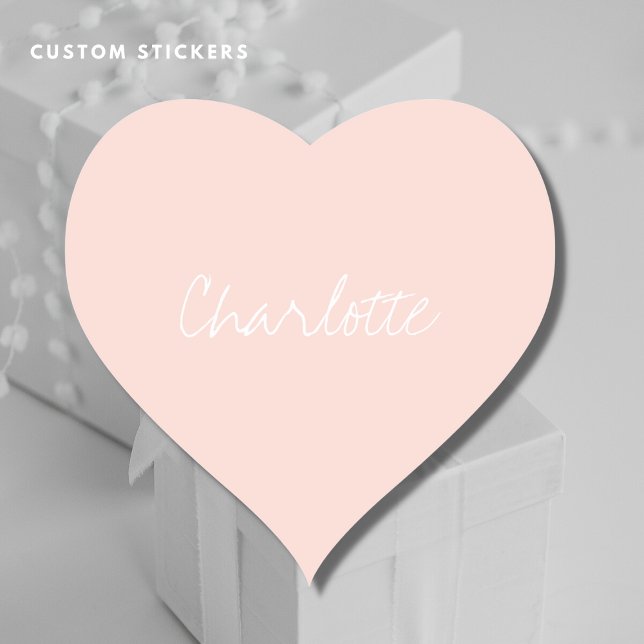 Niedlich Blush Pink Heart Stickers (Von Creator hochgeladen)