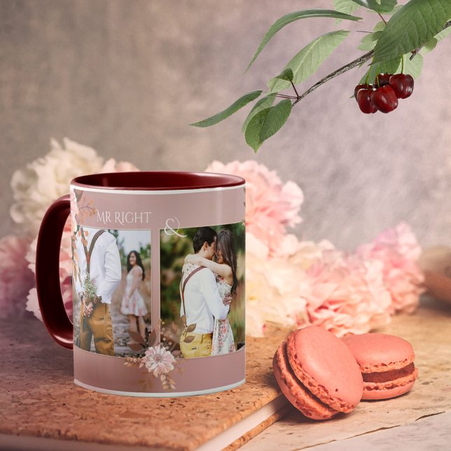 Niedlich Blush Pink Romantische Foto Tasse (Von Creator hochgeladen)