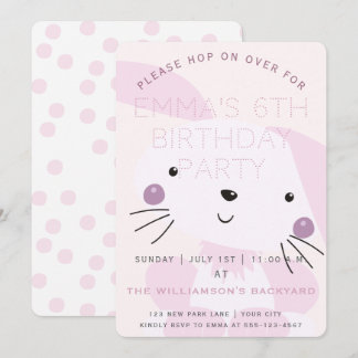 Niedlich Blütenrosa | Mädchen Geburtstagsparty Einladung