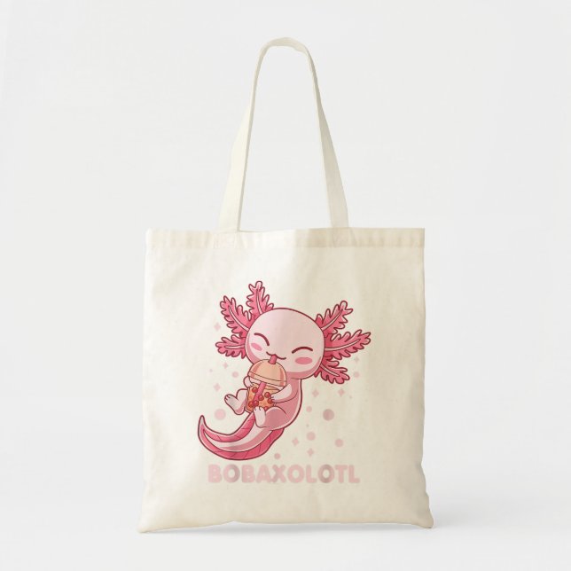 Niedlich Bobaxolotl Boba Tea Blase Milk Kawaii Axo Tragetasche (Vorne)