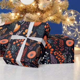 Niedlich Boho Blume Muster, Whimsical Floral Boho Geschenkpapier