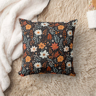 Niedlich Boho Blume Muster, Whimsical Floral Boho Kissen