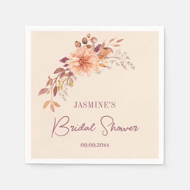 Niedlich Boho Brautparty Paper Napkin Serviette (Vorderseite)