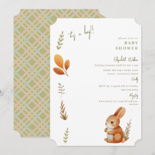 Niedlich Boho Bunny Es ist eine Baby-Kinderdusche Einladung