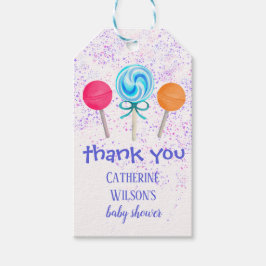 Niedlich Boho Chic Lollipops Babydusche Geschenkanhänger