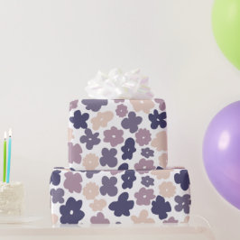 Niedlich Boho Daisy Lila Geschenkpapier