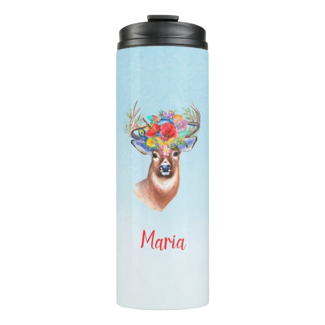 Niedlich Boho Deer Thermosbecher (Vorderseite)