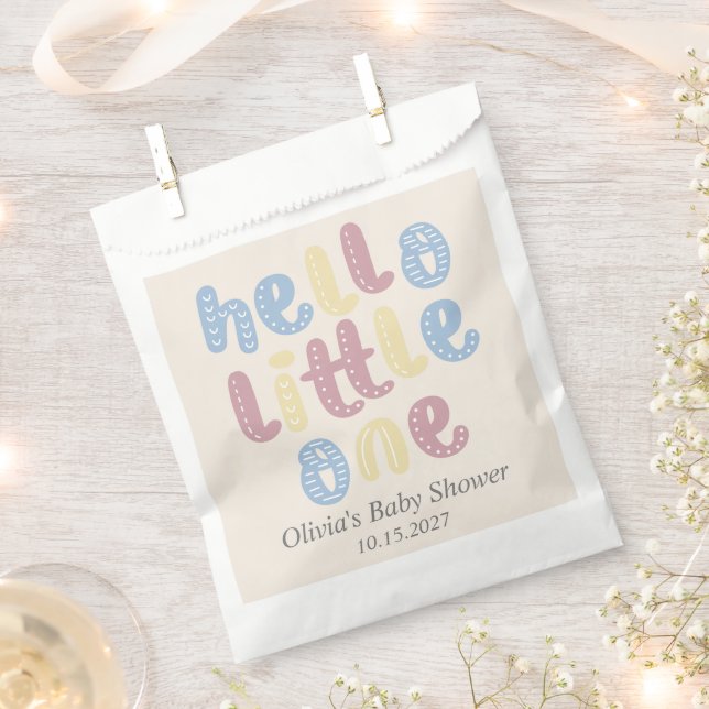 Niedlich Boho Hello Little One Baby Dusche Geschenktütchen (Ausgeschnitten)