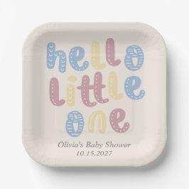 Niedlich Boho Hello Little One Baby Dusche Pappteller