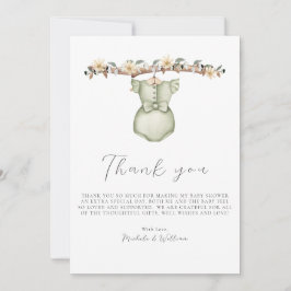 Niedlich Boho Kleidung Kinderdusche Danke Karte