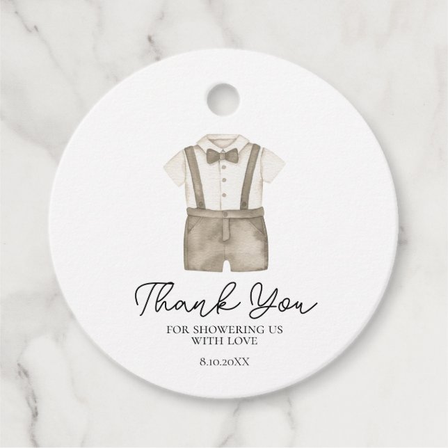 Niedlich Boho Kleidung Kinderdusche Geschenkanhänger (Vorderseite)