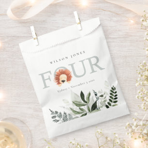 Niedlich Boho Lion Foliage 4. vierte Babydusche Geschenktütchen