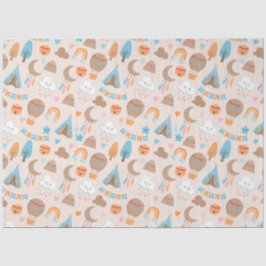 Niedlich Boho Muster auf Brown Seidenpapier