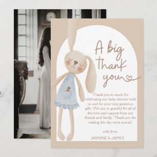 Niedlich Boho Oh Baby Bunny Baby Dusche Dankeskarte