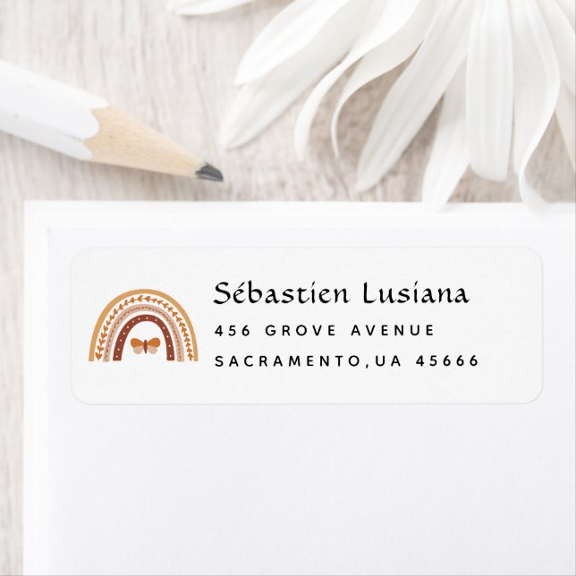 Niedlich Boho Rainbow Baby Dusche Rücksendeadresse (Insitu)