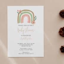 Niedlich Boho Rainbow Baby ShowBlume Erde Tones