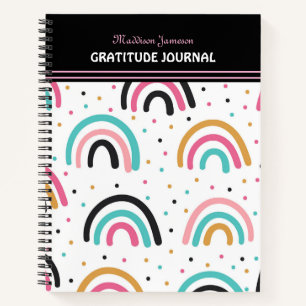 Niedlich Boho Rainbow Gratitude Journal Notizbuch