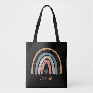 Niedlich Boho Rainbow Pink Pastell Tote Bag Tasche