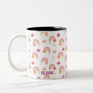 Niedlich Boho Rainbow Seamless Pattern Individuell Zweifarbige Tasse