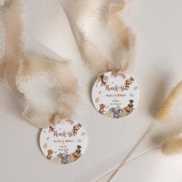 Niedlich Boho Safari Animals Kinderdusche Danke Geschenkanhänger