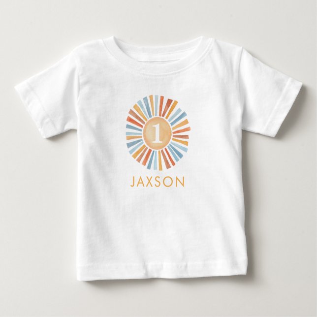 Niedlich Boho Sunshine 1st Birthday Sun T - Shirt (Vorderseite)