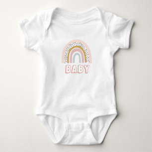 Niedlich Boho Watercolor Rainbow Baby Strampler