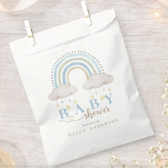 Niedlich Boho Whimsical Rainbow Boy Baby Dusche Geschenktütchen (Cute Boho Whimsical Rainbow BOY Baby Shower Favor Bag)
