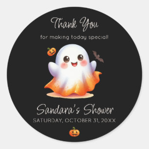 Niedlich Boo Ghost Baby Dusche Runder Aufkleber