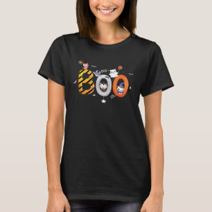 Niedlich Boo Halloween Vampire Cat Ghost kitty und T-Shirt