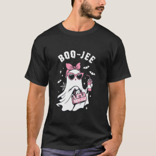 Niedlich Boo Jee Leopard Ghost Drink Coffee Boo Wo T-Shirt