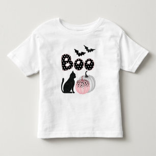 Niedlich Boo! Pink Pumpkin Halloween Kleinkind T-shirt