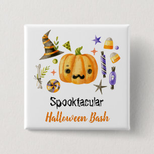 Niedlich Boo Pumpkin Spooktacular Halloween Bash P Button